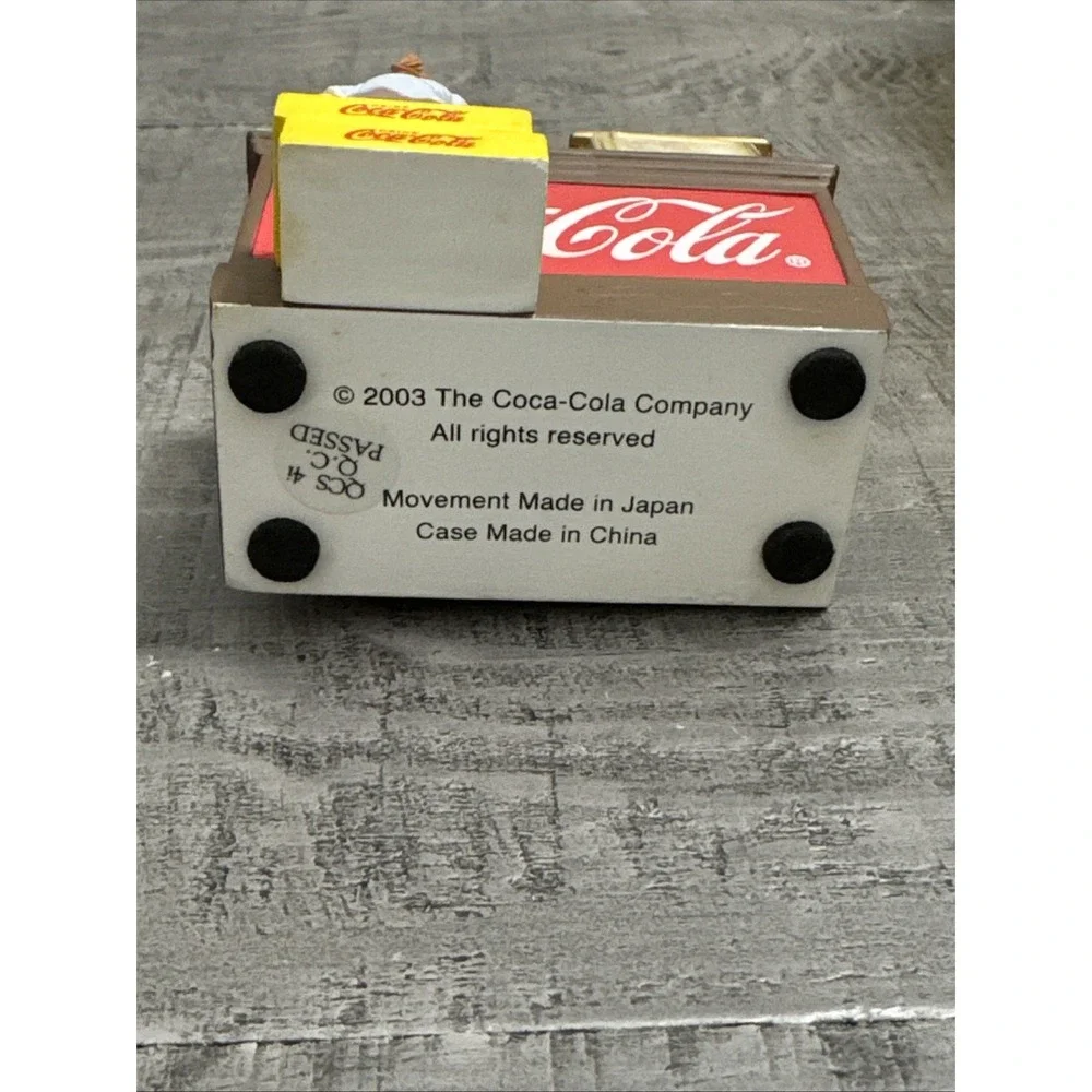 VTG‎ 2003 Coca-Cola Mini Clock Girl at Soda Fountain Scene MZ Berger CCM102 Box